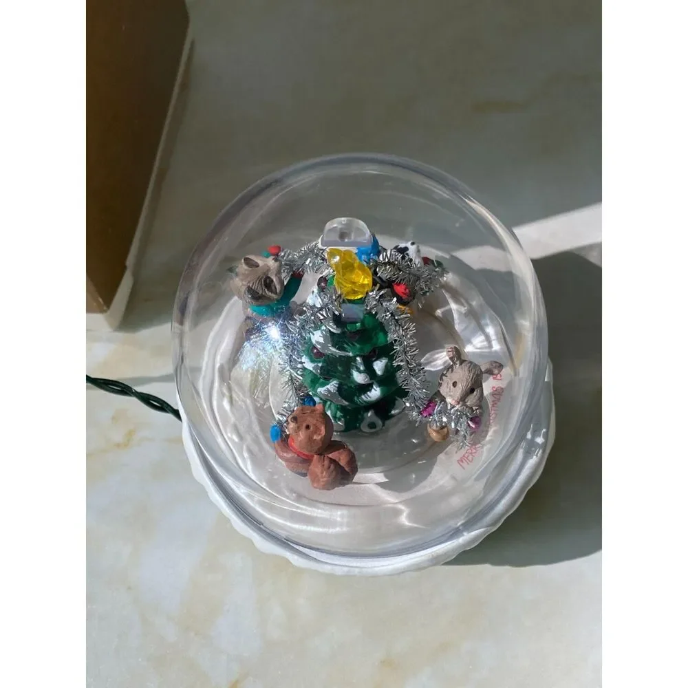 Vintage Forest Frolics Hallmark Keepsake Christmas Lights&Motion Ornament 1993